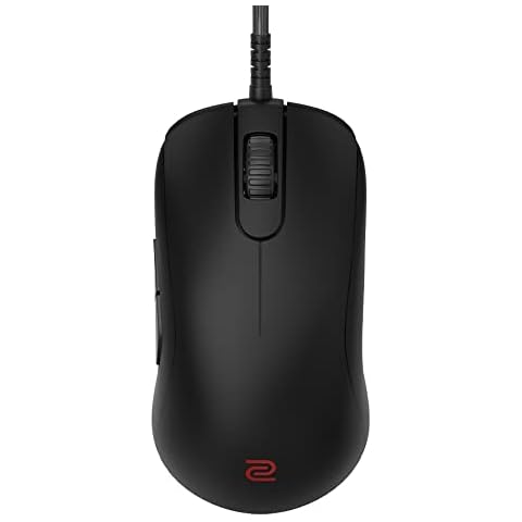 BenQ ZOWIE S2-C Symmetrical Gaming Mouse for Esports |Weight-Reduced | Paracord Cable & 24-step Scroll Wheel for More Personal Preference| Driverless | Matte Black Coating | Small Size Cover
