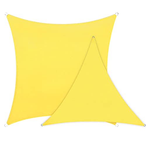 Toile d'ombrage triangle imperméable avec corde bache soleil extérieur - 3