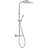 conjunto ducha empotrado tres  Tres Griferia - Conjunto Ducha Lex Termostática · Ducha Fija 250X250 Mm. Con Rótula. (1.34.138.26). · Ducha Móvil Anticalcárea (006.639.01). · Flexo Satin (91.34.609.15). · Barra Telescópica. · Inversor Integrado En El Regulador De Caudal. (190213)