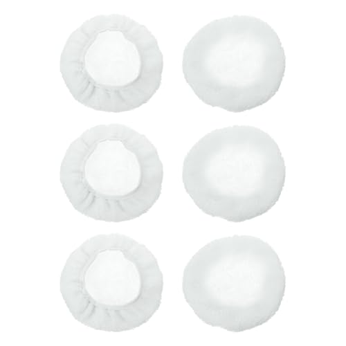HARFINGTON 6pcs Car Polisher Bonnet Buffing Pad Lamb's Wool Polishing Buffing Pad Cover for 9