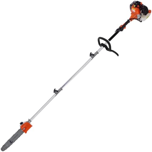 GT GARDEN Élagueuse thermique sur perche, 52 cm3, 3 CV, longueur 3.15 mètres