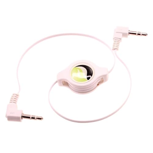 Cable Auxiliar Retráctil 3.5mm para Auto Blanco miniatura 1