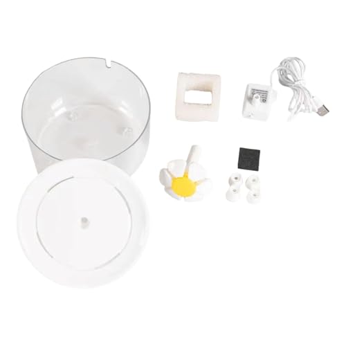 Fenteer Katzentrinkbrunnen, läuft leise, rutschfeste Basis, Hunde- und Katzentränke für Kätzchen, Hunde, kleine Tiere, mehrere Haustiere, Weiß Fenteer Katzentrinkbrunnen, läuft leise, rutschfeste Basis, Hunde- und Katzentränke für Kätzchen, Hunde, kleine Tiere, mehrere Haustiere, Weiß