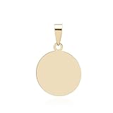 Anhänger mit rundem Furnier aus Gold, 18 Karat