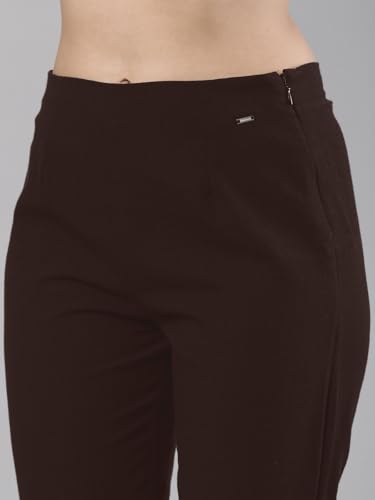 Image of Femmora Comfortable Fit Solid Straight Pant, Breathable Cotton Fabric with Side Zip Button Closure, for Women, Pack of 1