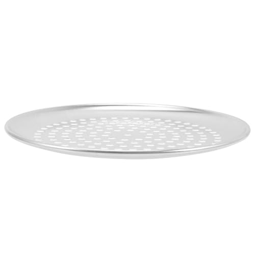 HOUDERCO Bandeja Fácil de Limpiar y Usar para Pizza de Horno Perforada de Acero Inoxidable con Diseño Profesional y Doméstico Adecuado para Hacer Pizza