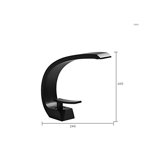 Robinet de lavabo mitigeur salle de bain noir brossé d'eau chaude et froide