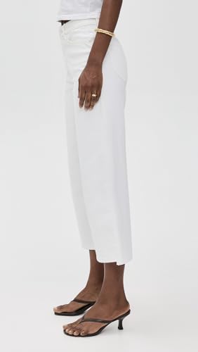 Good American Women's Good Waist Cropped Palazzo Jeans, White001, 84
