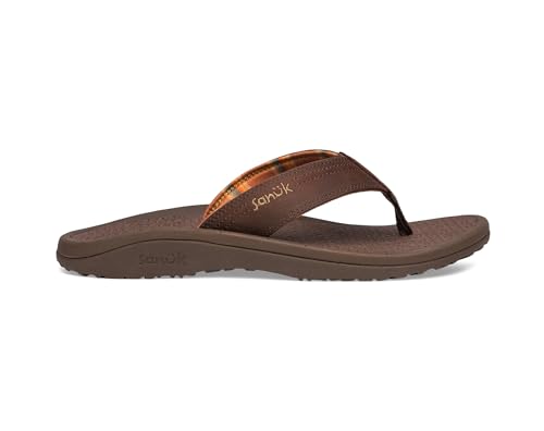 Image of Sanuk On the Rocks Men's Beach Sandals | Flip Flops for Men | Quick Dry Flip-Flop Slides | Supportive & Lightweight | Arch Support Footbed