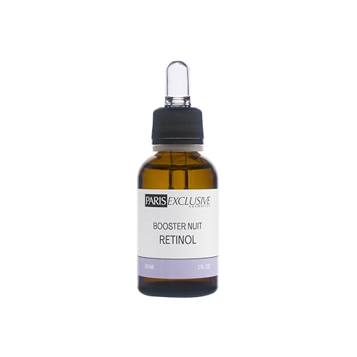 Paris Exclusive Cosmetics Booster Night Retinol – Suero 1% retinol – Reafirmante, suaviza las arrugas y las arrugas, exfolia, aclara las manchas marrones – Todo tipo de pieles – 30 ml
