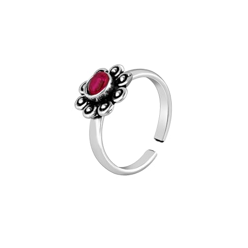 Image of GIVA 925 Silver Oxidised Silver Lunar Petals Toe Rings| Toe Rings for Women and Girls | With Certificate of Authenticity and 925 Stamp | 6 Month Warranty