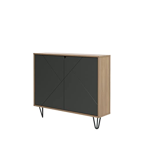 Nexera 132257 Slim 2-Door Storage Accent Cabinet, Floating a