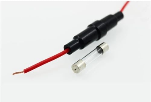 Porte-fusible en ligne pour câble électrique 6x30mm 5A vis tube verre voiture moto