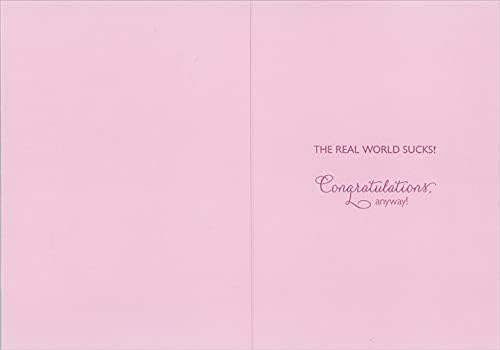 Designer Greetings Moment of Enlightenment Feminine Humorous/Funny Graduation Congratulations Card for Her