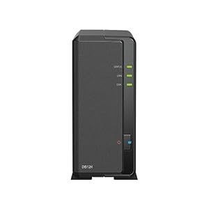 Synology DS124 1-Bay Diskstation NAS (Realtek RTD1619B 4-Core 1.7 GHz 1GB DDR4 RAM 1xRJ-45 1GbE LAN-Port) 10 TB Bundle mit 1 x 10 TB WD Red Plus HDD (WD101EFBX - 68B0AN0)