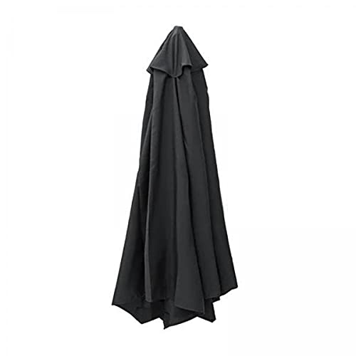 2xFabric Parasol Canopy Cover Garden Umbrella Covers 3 Meter 8 Rib Black-image-16