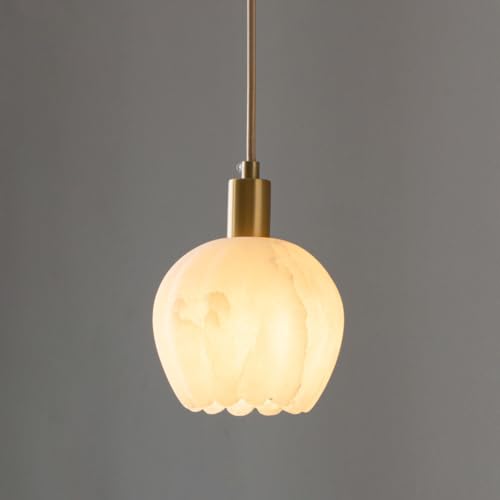 Lampe suspendue en albâtre anti-éblouissement pour un éclairage de cuisine doux