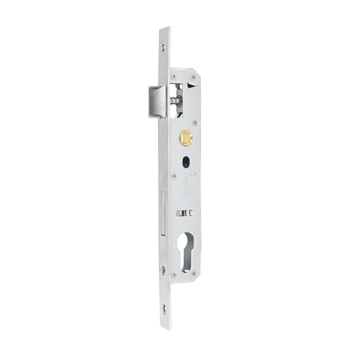 Funnytek - Serrure à cadre tubulaire - En acier inoxydable - Distance : 85 mm - Distance au canon : 20 mm - Serrure de porte de jardin - Insert de serrure pour...