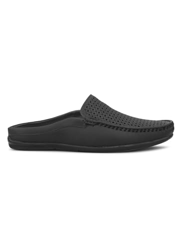 Image of SIR CORBETT Leather Back Open Mule Loafers Shoes for Men (Size 6 to 13)