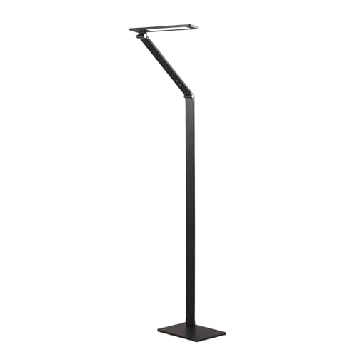 Lucande LED Stehlampe \'Salome\' dimmbar (Modern) in Schwarz aus Aluminium u.a. für Arbeitszimmer & Büro (1 flammig,) - LED-Stehleuchte, Floor Lamp, Standleuchte, Wohnzimmerlampe, Arbeitszimmerleuchte