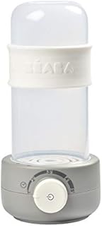 BEABA Quick Baby Bottle Warmer, Baby Food Heater (3-in-1) Warm Milk in Just Two Minutes, BPA, Fits All Bottle Sizes - Even Wide Neck (Cloud)