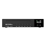 SMSL PL150 CD Player High Power CS43198 D/A chip, Standard/MQA-CD/HDCD CDs, with RCA/3.5mm & 4.4mm Headphone/Optical/Coaxial Output, for Vehicle/Laptop/TV/PC, CD Player Amp with Remote Control (Black)