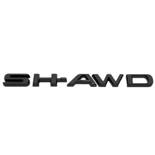 Image of 1pc 2017-2022 SH-AWD Tailgate Trunk Lid Badge Logo Emblem Nameplate (Gloss Black)