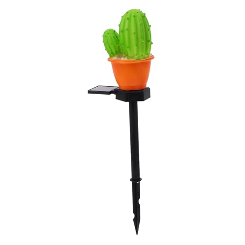 GALPADA Lar Lamp Post Light Garden Solar Lights Plastic Cactus Ground Lamp Waterproof Easy to Use