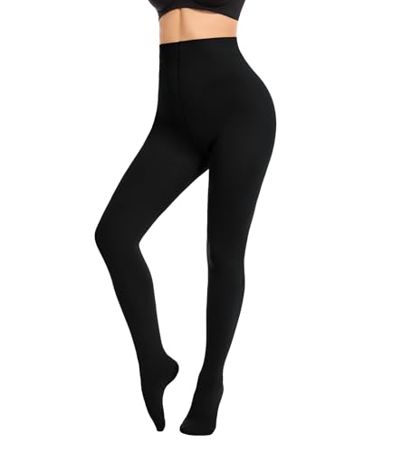 Image of Opaque Tights for Women High Waist Control Top Pantyhose