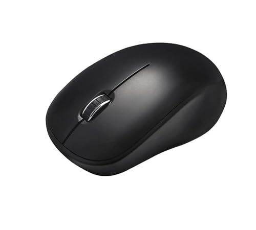 Image of Electro Wolf Cute Wireless Mouse 2.4GHz 1xAA Battery Intelligent Power Saving with dongle Backside Mouse (Cute - Black)