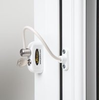 Cable Window Restrictor - Child Safe Lock White
