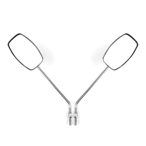 Espejos moto Suzuki con vástago largo y rotación ajustable de diseño redondo pack de 2