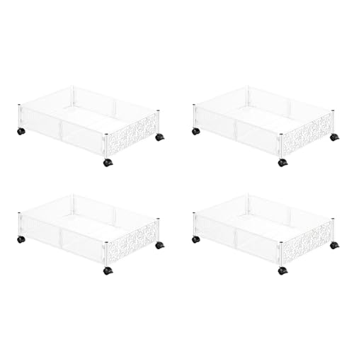 Mllepjdh Estante de altura ajustable movible para ahorrar espacio para organización de dormitorio, acero al carbono resistente