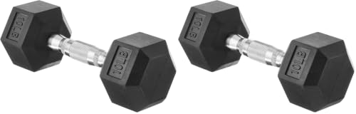 Image of Amazon Basics Rubber Hex Dumbbell Hand Weight