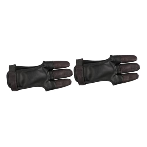 Toddmomy Pcs Professional Equipmentfinger Tab Recurve Archers Adjustable Finger Guards Portable Glove Accessory