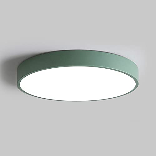 CSSYKV Plafonnier LED Tricolore Plafonnier Encastré 3000k/4000k/6500kLED Couleur Ultra-Mince Minimaliste Flat Light Round Macaron Flat Light Luminaire Rond Plat Moderne pour La Chambre Cover