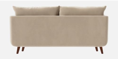 Image of Rejol Velvet 2-Seater Sofa Luxurious Comfort for Living Rooms and Offices (Cream, 2 Seater)