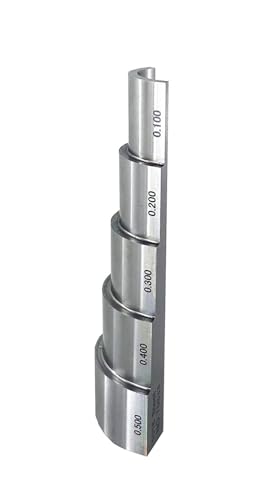 Bloque de calibración para superficies curvas, bloque de prueba para medidor ultrasónico de espesores, con acero 1018, 5 escalones: 0,100", 0,200", 0,300", 0,400", 0,500" miniatura 2