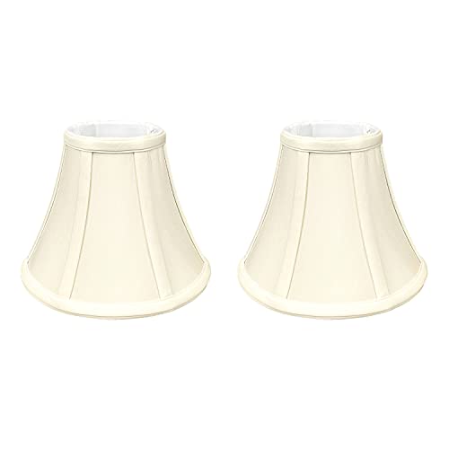 Image of Royal Designs, Inc. BSO-704UT-8EG-2 True Bell Basic Lamp Shade with UNO Fitter, 4 x 8 x 6.5, Eggshell, 2-Pack