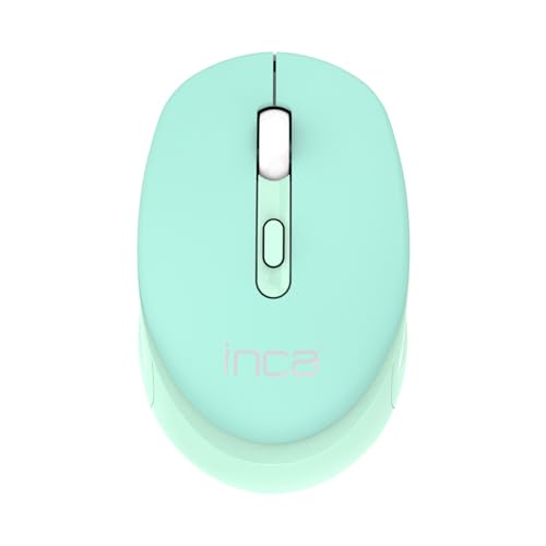 INCA IWM-243RM Candy Design Souris sans Fil, 2,4 GHz, Mode Veille Automatique, 800-1600 DPI (Vert Kaki)