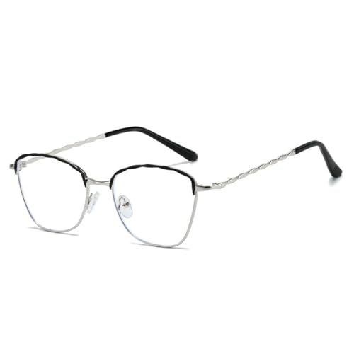 Lunettes de vue œil de chat en métal léger pour le bureau et le quotidien