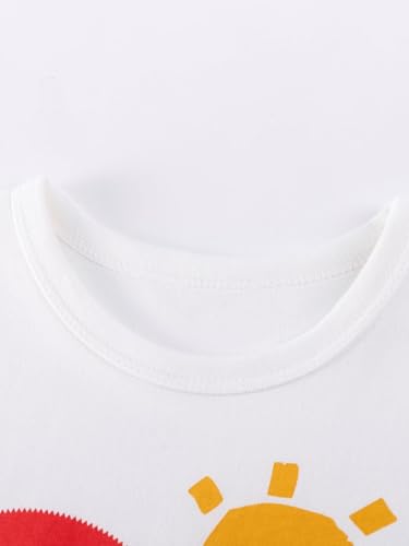 Image of HILEELANG Girls Cotton Short Set Summer 2 Piece Outfit T Shirt Shorts | 100% Cotton, Soft Breathable Fabric, 2 Piece Outfit Set, Elastic Waist, Summer Comfort for Toddler Little Girls