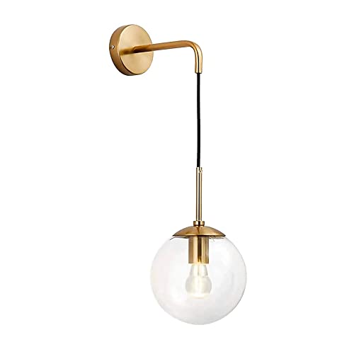 Aplique de pared de metal dorado E27 e iluminación decorativa de diseño 2