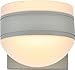Elegant Lighting Wall Light Sconce 2-Light Silver Iron Aluminum Bronze Wet Location Outdoor