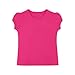 Puff Sleeve Cute T-Shirts for Girls Versatile Basic Summer Pullover Casual Crewneck Solid Color Tee Tops for 5-15 Years