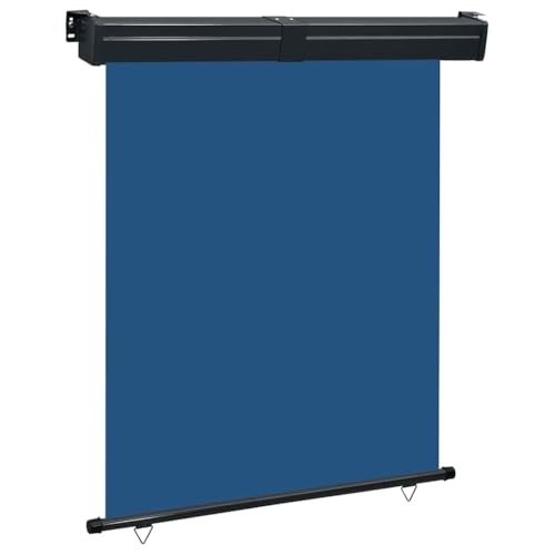 Store lateral de balcon brise-vue vertical bleu pour terrasse