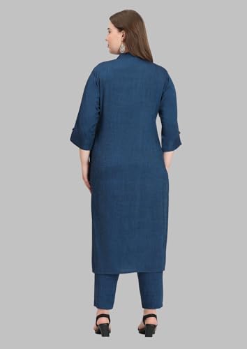 Image of SINDOORI Collar Kurta for Women Solid Colour S to 6XL Plus Size Kurta for Women