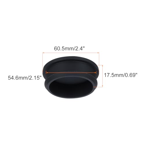 Image of Snap in Locking Hole Plugs Rubber Panel Seal Cover Drilled Silicone Caps, [for Kitchen Rubber, Waterproof Sealing Plugs] - 54.6mm /2.15in /Black /2Pcs