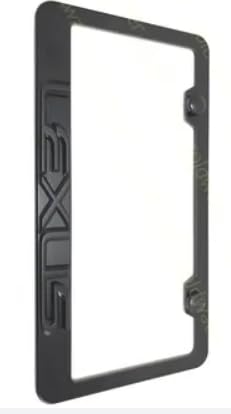 Raised 3D Emblem Stainless Steel License Plate Tag Frame Cover ForLexus with Rust Proof Bolts Caps (1x Black)