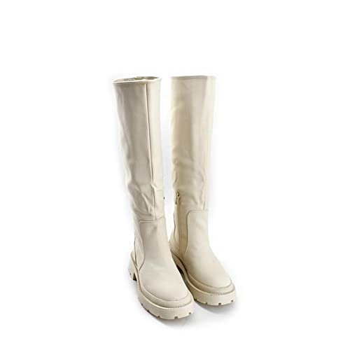 Botas altas beige mujer planas 【√ Ver Aquí】 Botasdemujer.com.es